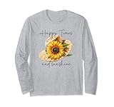 Photo Gallery summer lovers cute girasoli happy times e sunshine donne maglia a manica Photo Gallery summer lovers cute girasoli happy times e sunshine donne maglia a manica
