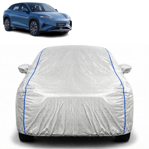 Image of Waterproof Car Cover for BYD Sealion 7 | All Weather Protection | UV Resistant & Dustproof | Soft Cotton Lining to Prevent Scratches | Triple Stitched with Mirror Pockets & Elastic Hem