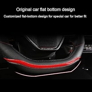 Car Steering Wheel Cover, for Peugeot 2008 2014-2019 Premium Antiskid All Inclusive Steering Wheel Protector,A