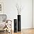Sziqiqi Black Tall Floor Vase: 27.6/21.7in Metal Cylinder Vases Extra Large Decorative Vase Set of 2 Living Room Modern Honeycomb Texture Big Standing Decor for Dining Bedroom Home Corner Indoor