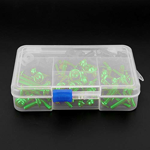 Miniatura 5 de Tornillos, kit universal de carenado de 177 piezas de tornillos de motocicleta M5 M6 apto para motos deportivas (verde)