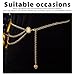 2 Pcs Gold Metal Waist Chain Set, Dainty Sunflower Body Chain Fashion Sun & Moon Waist Jewelry Adjustable Multilayer Body Jewelry Accessories for Women Dresses Jeans Decor Supplies