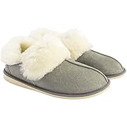 Ciora Women's Luxury Handmade Genuine 100% Sheepskin Ankle Boot Slippers (Non-Slip Sole, Style: GAEL) - GIFT BOXED