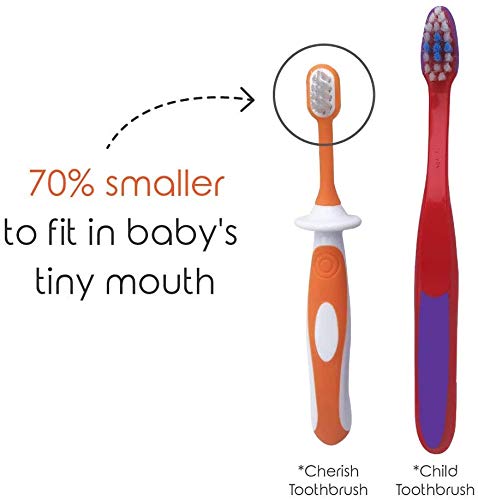 image for 3 Piece Baby Toothbrush Set by Cherish Baby Care - with Infant Finger 