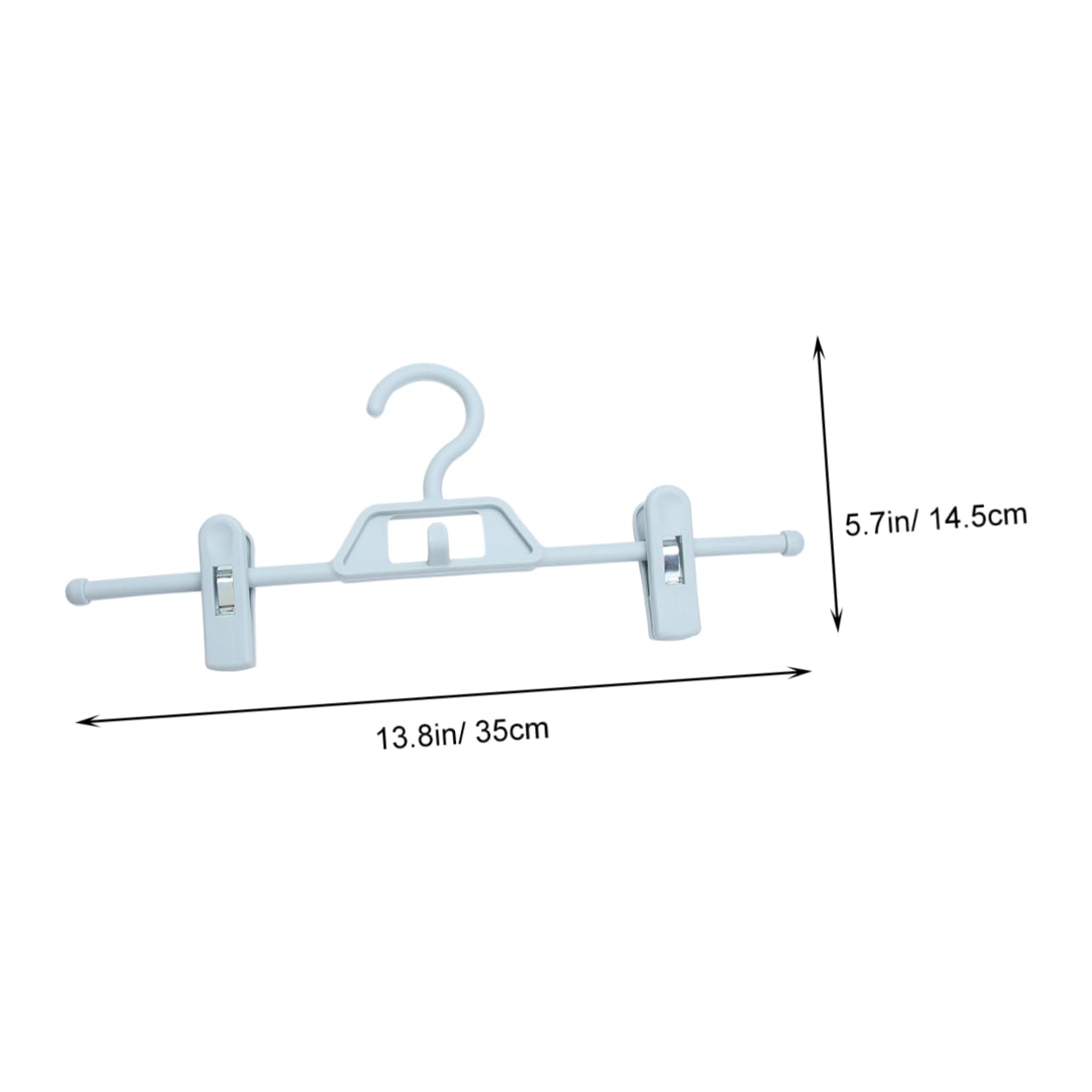 OUNONA 10Pcs Non Slip Plastic Pants Clips for Wardrobes Retractable Hangers for Underwear Storage Sturdy and Practical Cloth Clips