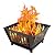 17-inch Fire Pit, Outdoor Portable Wood-Burning Fire Pit Log Stove Fireplace for Camping, Backyard, Garden Picnic Patio and Beach. Comes with A Carry Bag