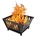 17-inch Fire Pit, Outdoor Portable Wood-Burning Fire Pit Log Stove Fireplace for Camping, Backyard, Garden Picnic Patio and Beach. Comes with A Carry Bag