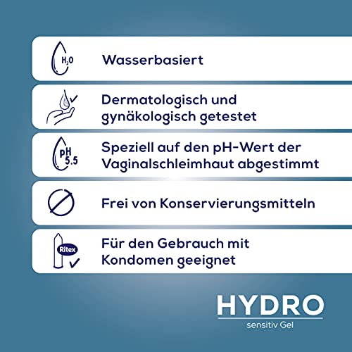 Ritex HYDRO GEL, Gevoelig smeermiddel, op waterbasis, 100 ml, Made in Germany - Afbeelding 3