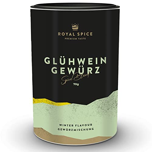 Royal Spice Glühwein Gewürz 70g - Glühweingewürz für den perfekten Glühwein, Punsch & Feuerzangenbowle - wie direkt vom Weihnachtsmarkt! Glühwein Selbst Machen Zuhause im Kochtopf oder Dutch Oven