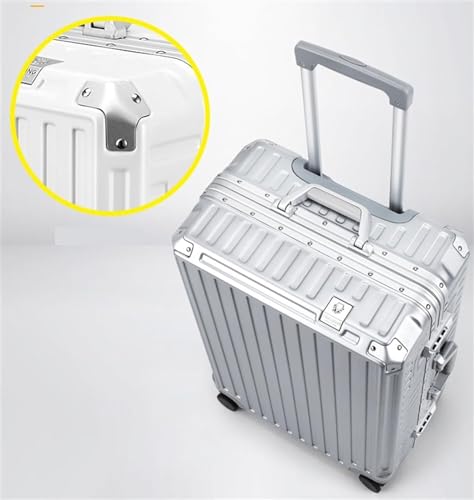 Durable Suitcase for Women Suitcase Hard Shell Luggage With Aluminum Frame，No Zipper Suitcase With Spinner Wheels Retro Suit Case (Color : F, Size : 24in)4