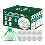 QOCUILC Bolas Repelentes para Gatos – 12 Unidades, Repelente Natural con Fragancias de Menta y Citronela – Resistente a las Inclemencias del Tiempo, Amigable con los Animales y Ecológico