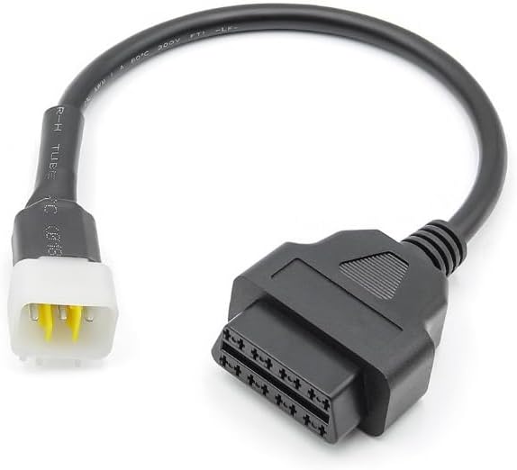 Miniatura 3 de NONROT Diagnóstico 6 Pin a OBD2 16 Pin Adaptador OBD Cable de diagnóstico para Delphi ECU para Benelli Conector de detección de fallas de motocicleta
