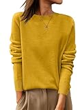 ANRABESS - Suéteres de lana 100 % para mujer, cuello redondo, manga larga, para trabajo, casual, para negocios, suéter...