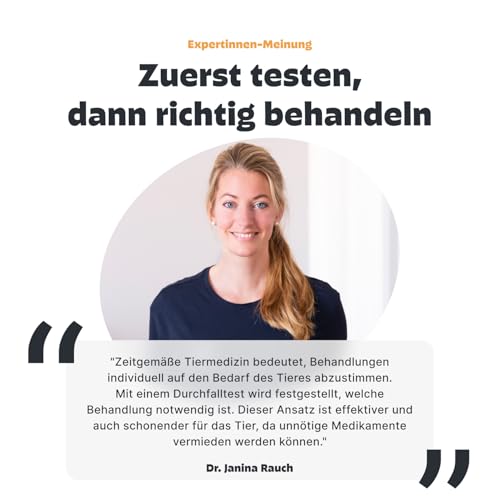 PEZZ Durchfall Test PCR für Hunde | Zuhause auf die häufigsten 6 Durchfallerreger testen | Nur eine Probe erforderlich | inkl. Giardien, Salmonellen, Campylobacter | gratis Labor-Versand