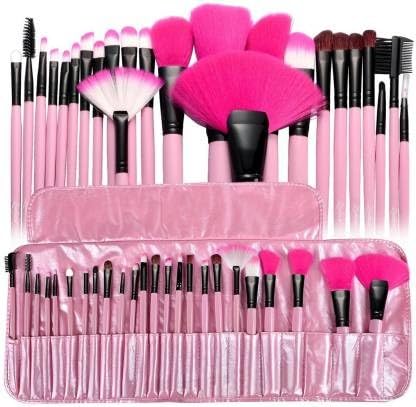 WRYAK BEAUTY 24 Pcs Makeup Brushes Set - All-in-One Kit with Storage Pouch - Face, Eye, Highlighter, Concealer, Blending, Powder, Eye Makeup Brushes for Girls and Women (24 pcs, Pink Color)-image-7