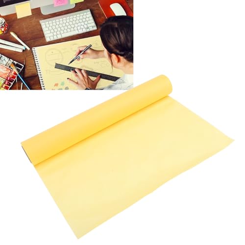 Papel de calco para coser Sunicon rollo translúcido amarillo de 46m para patrones y dibujo 3