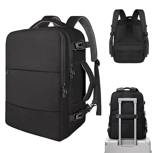 Image of Handcuffs Travel Backpack for Men & Women Water Resistant Cabin Bag with Laptop Compartment Shoe Pouch & Multiple Organiser Pockets | Carry On Luggage | Casual Daypack