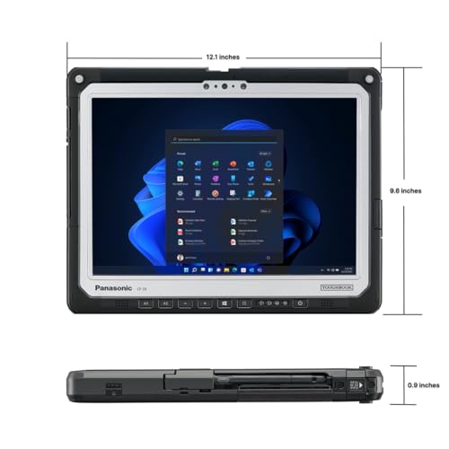 Image of Panasonic Toughbook 33 MK1 Rugged Tablet, i5-7th Gen, 12-Inch QHD 2160x1440 Touchscreen Display, 8GB DDR3 RAM, 256GB SSD, Windows 11 Pro, 2 New Batteries Included (Renewed)