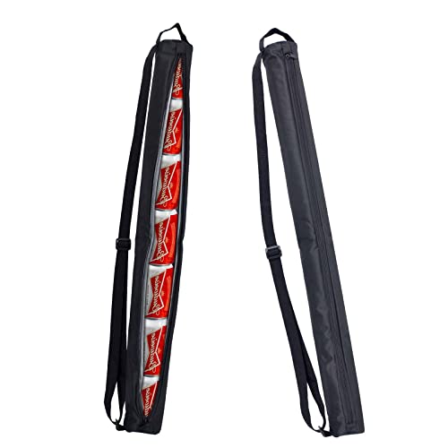 Erlsig Golf Cooler Bag, Holds 7 Cans of Beer Sleeve Slant Across Cylinder Beer Sleeve Golf for Golfers Beer Beverages Lovers,Black
