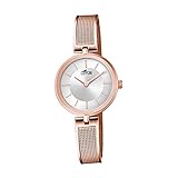 LOTUS Reloj modelo 18599/1 de la colección BLISS, caja de 28,5 mm plateado con correa de acero bronce para señora