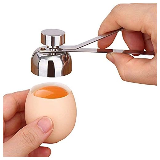 COLIBROX 1Pack Egg Cracker Topper, Ashero Stainless Steel Egg Opener Eggshell Cutter Kitchen Remover Tool for Raw/Soft Hard Boiled Egg