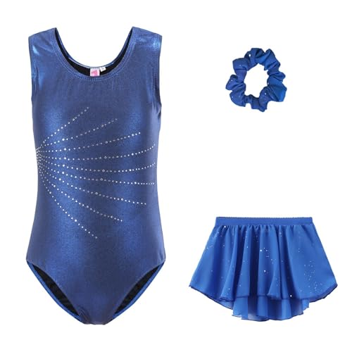 pvucpot Body Ginnastica Artistica Bambina, Set 3 Pezzi con Body