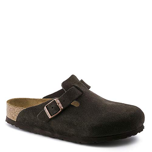 Image of Birkenstock Unisex Boston Soft Footbed, Mocha Suede, 38 N EU