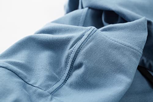 KLIEGOU Men's Hooded T-Shirt 190GSM 100% Cotton Soft Streetwear Longline Tee- Breathable Hip Hop Pullover - Pre-Shrunk4