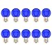 Produktbild 10 Stück 1 Watt LED Farbige Glühbirne E27 Fassung Glühlampe für Hochzeit Halloween Weihnachten Party Bar Blau