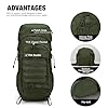 Mardingtop 50l Mochila Militar Mochila Tactica mochilas de trekking con cubierta para la lluvia mochila de viaje para mochileros mochilas de senderismo (50l-Verde militar) #2