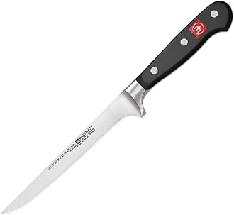 Wüsthof Classic 6 Inch Flexible Boning Knife, Black, Silver, 16 centimetri