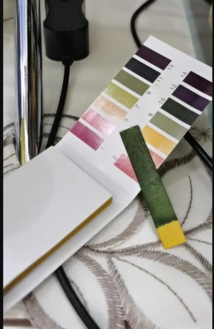 Miniatura 8 de Othmro Paquete de 10 tiras de prueba de pH 0.5-5.0, papel de prueba extenso, papel de prueba de tornasol, 80 tiras por paquete de tiras de pH para