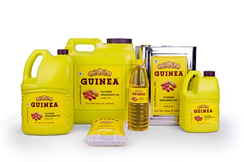 Image of Guinea Filtered Groundnut Oil - 1L Pouch Pack of 2 | Pure Peanut Oil | Healthy Moongphali Oil | Chemical-Free & Natural Cooking Oil | Ideal for Frying & Sauteing