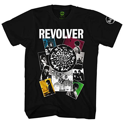 Rock Off The Beatles Revolver Montage Officiel T-Shirt Hommes Unisexe (Medium) - Les Beatles, Paul McCartney, John Lennon, RIngo Starr, George Harrison Rock Off The Beatles Revolver Montage Officiel T-Shirt Hommes Unisexe (Medium)