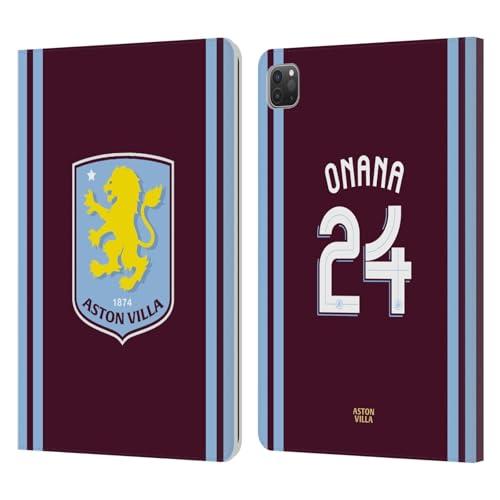 Licenza Ufficiale Aston Villa Football Club Amadou Onana Kit Giocatore con Stemma Custodia Cover pelle a Portafoglio Compatibile con Apple iPad PRO 11 2022