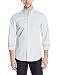 Kenneth Cole New York Men's Button Down Collar Slim Check Shirt, Teal Combo, Large