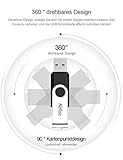 Netac 64GB USB 3.2 Flash Drive, High Speed Swivel Design Memory Stick,Up to 90/30 MB/s(R/W) Pen Drive, Thumb Drive for Data Storage, Zip Drive and jump Drive with LED Light - Image 3