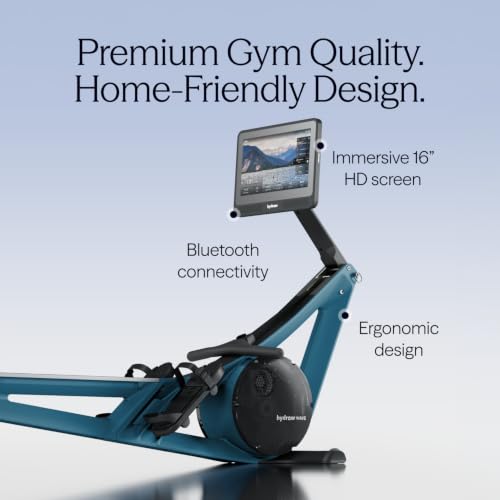 Image of Hydrow Wave Rowing Machine with 16 inch HD Touchscreen & Speakers - Foldable | Live Home Workouts, Subscription Required