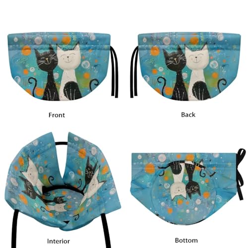 Image of Xoenoiee Cartoon Cats Paint Print Tea Cosy Cover Teapot Warmer Teapot Cover Tea Pot Decor Cover, Tea Cozy for Kitchen Home Tea Pot Tea Kettle Quilt, CZA18