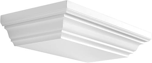 Miniatura 7 de JOLLYMER Estante para pistola de ocultación con puerta trampa oculta con bloqueo RFID, estante flotante blanco para sala de estar