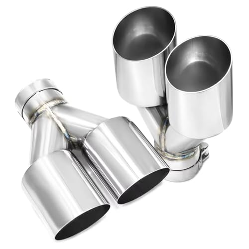 Boquilla de escape cuádruple de alta calidad con entrada de 63mm y corte inclinado
