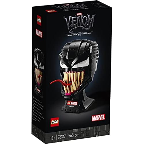 LEGO 76187 Marvel Spider-Man Venom Maske Bauset für Erwachsene, Fanartikel, Geschenkidee für Sammler