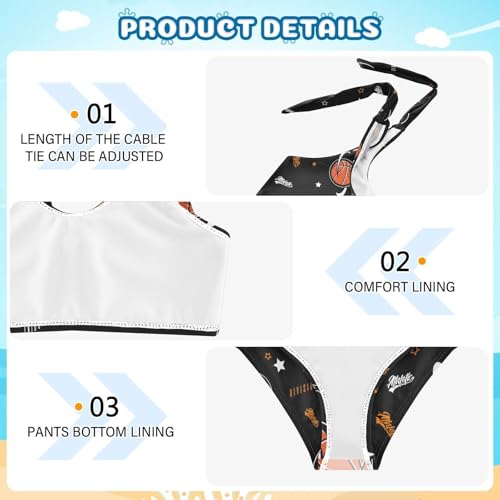 Image of CaTaKu Cute Hawaiian Girls Bathing Suit Toddler Girl Swimsuit Bikini Set for Girls Swimwear Two Piece Size 3-12T