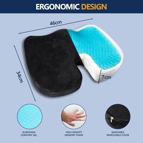 Almofada Para Coccix, Almofada de Assento de Espuma de Memória, Almofada Ortopédica de Assento para