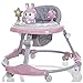 NYANGLI Los Andadores Andador, por 6-18 Meses Chico Chica Anti-Rollover Empujan el Coche Altura de Coches de Juguete Ajustable Caja de Música Regalo de Cumpleaños del Bebé,Rosado,62 * 53cm