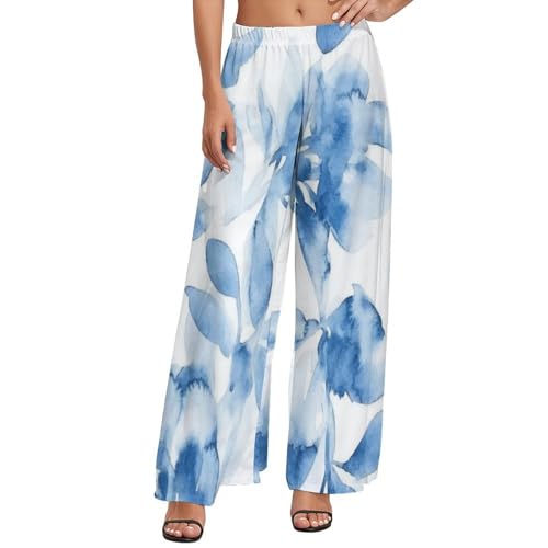 Lounge Pants Womens Pants Casual Vintage Floral Wide Leg Palazzo Pants for Women Tropical Vacation Outfits for Women