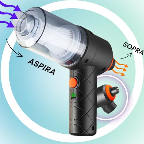 Aspirador de Pó Sem Fio Portátil Coletor de Pó Soprador doméstico Automotivo 2 em 1 Leve Eficiente P