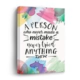 Una persona que nunca cometió un error nunca intentó nada, impresiones en...