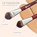 BK BEAUTY 114 DUAL-SIDED CONCEALER BRUSH – Precision Concealer & Powder Makeup Brush for Under-Eyes, Blemishes, and Touch-Ups, Soft Vegan Bristles