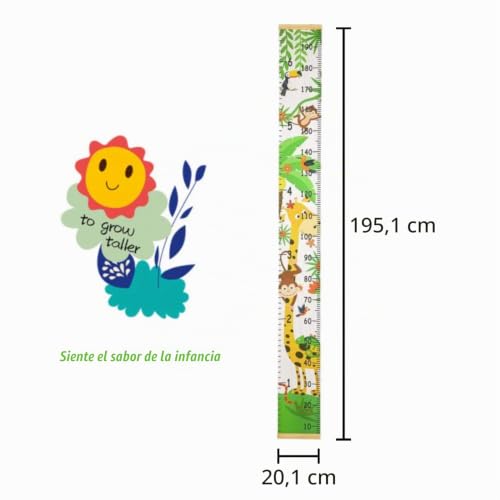 Miniatura 2 de Ymswjgj Tabla De Medición De Madera Personalizada, Fácil De Acoplar, Listón De Altura, Tabla De Alturas, Tabla De Medición, Medidor De Crecimiento, Regla De Altura Para Colgar, Listón Adorable